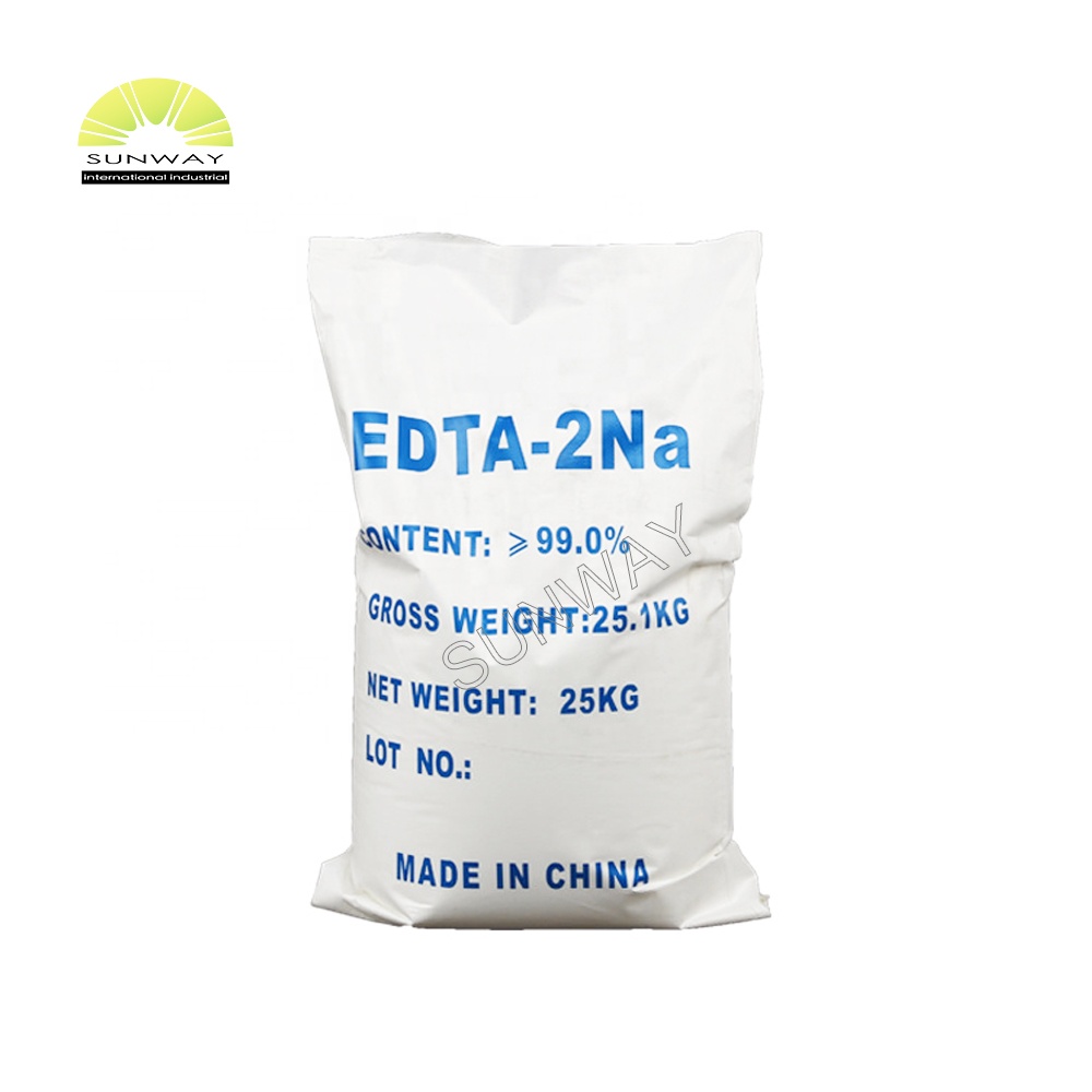 SUNWAY disodium edta solubilidad 99% min edta 2 na/edta 2na grado industrial grado alimenticio en venta CAS NO.15708-41-5