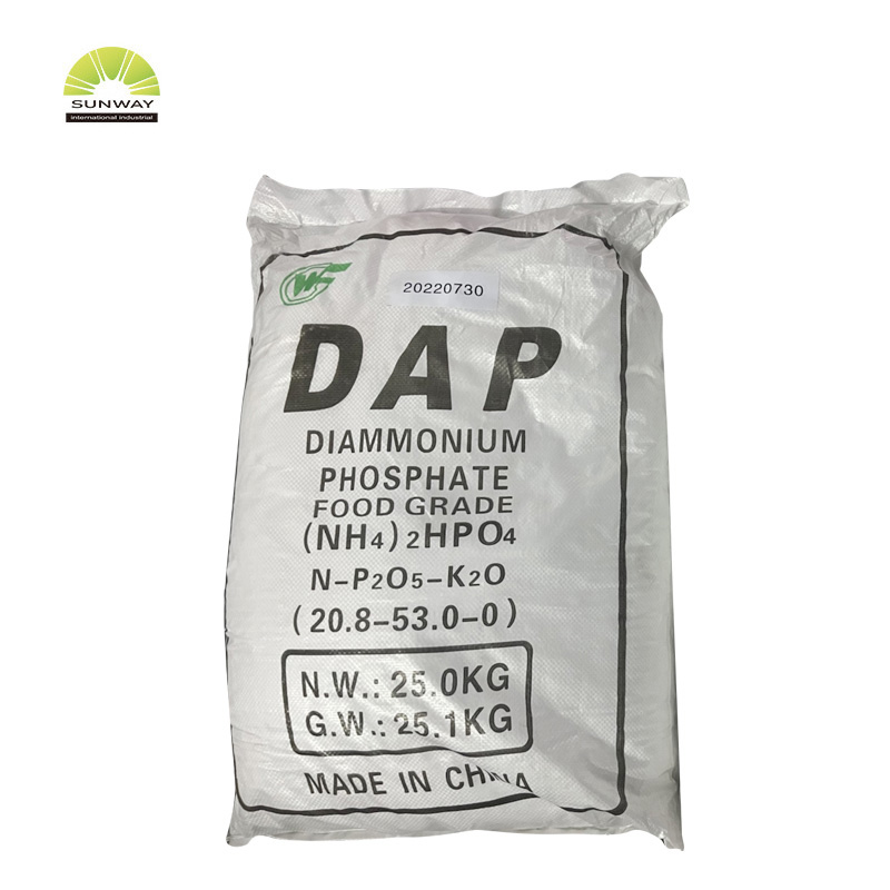 Precios de fosfato de diamonio dap de grado alimenticio 21-53-0 