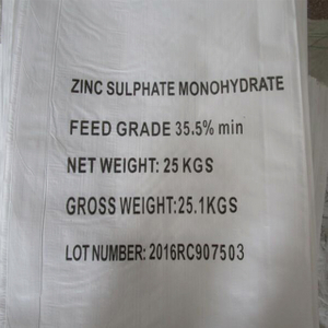  Sulfato de zinc Mono grado alimenticio Neto 25 kg / bolsa 33% -35% Fertilizante en polvo Fabricante Grado de alimentación